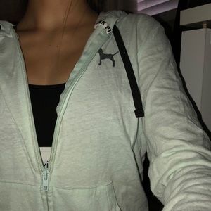 Light Mint Green Hoodie. VS PINK